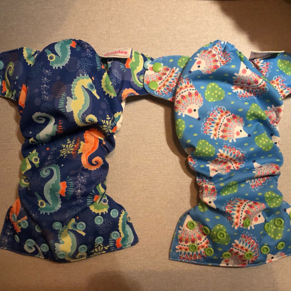 2 blueberry simplix diapers